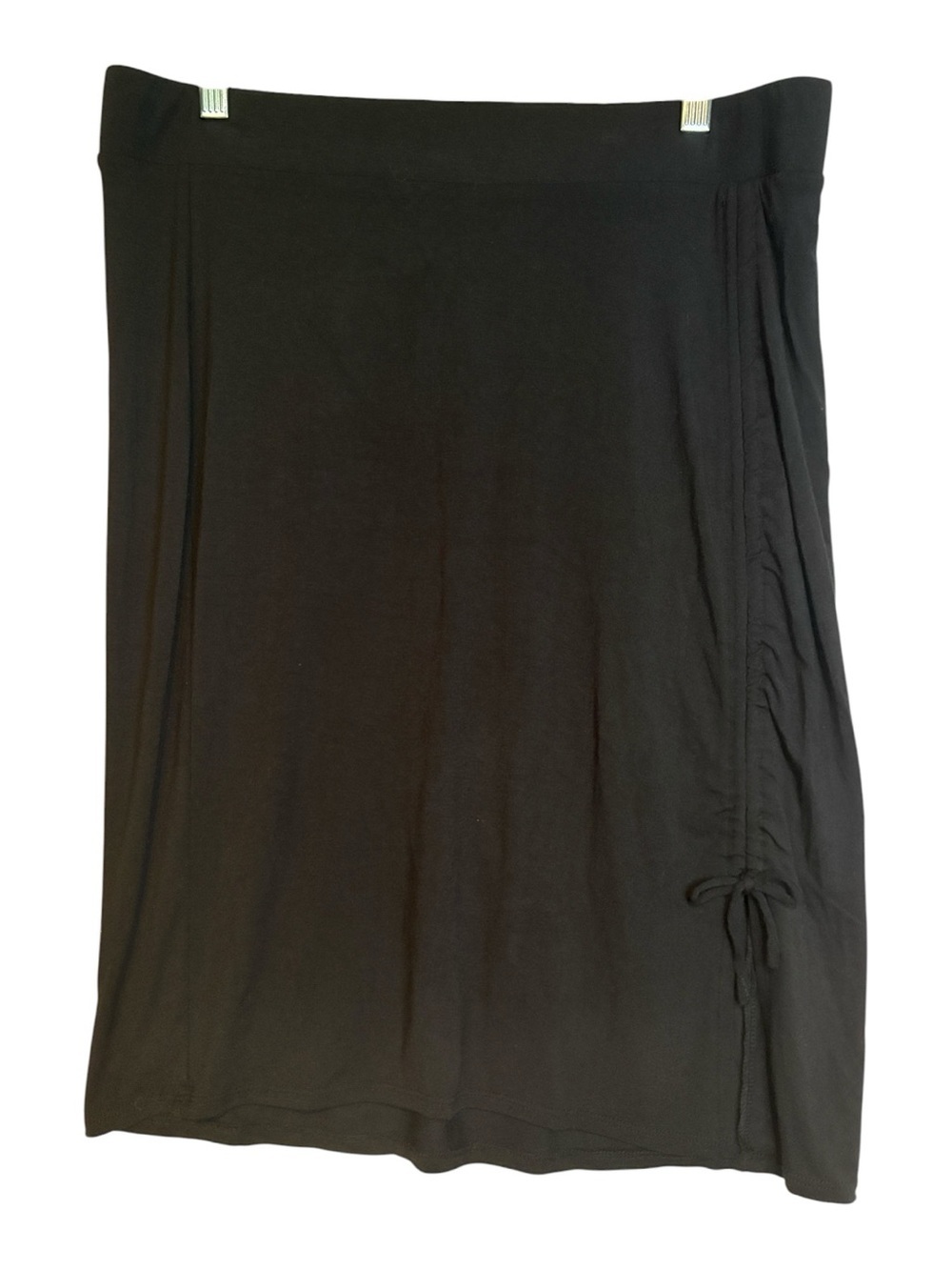 Maurice's -- Women's side-tie scrunch mini pencil skirt. Black. Size Large. NEW